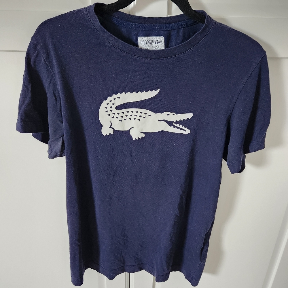 LACOSTE Blue men logo tshirt Size S